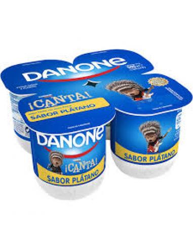Danone sabor plátano (pack 4) - Imagen 1