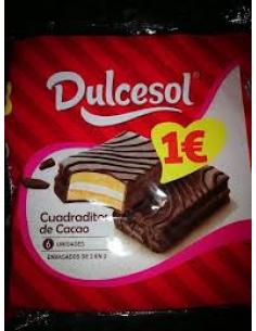 Dulcesol cuadraditos de cacao (pack 6) - Imagen 1
