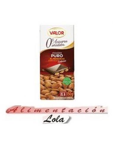 Chocolate Valor Puro Almendras sin azúcar (150 g) - Imagen 1