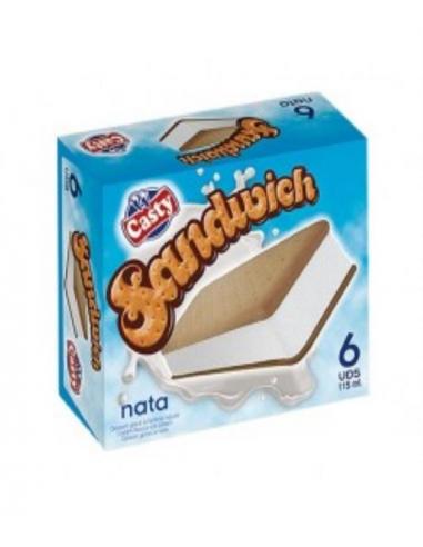 Helado sandwich nata casty (pack 6 ) - Imagen 1