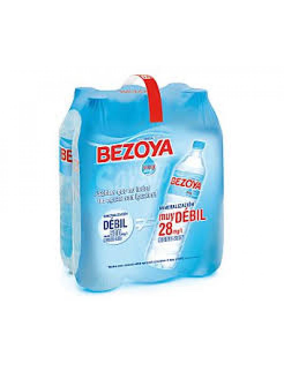Agua mineral Bezoya 1.5 litros palet 84 packs de 6 botellas