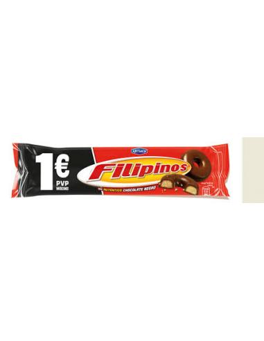 Galletas filipinos chocolate negro (135g) - Imagen 1