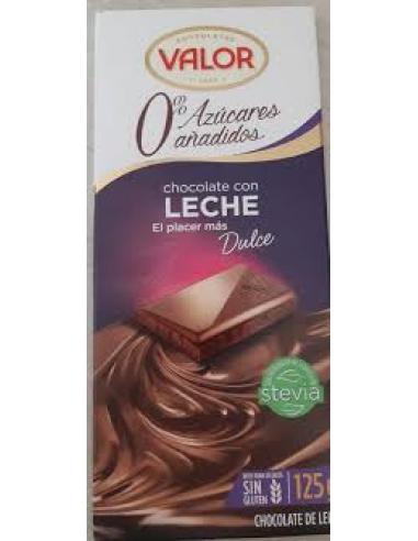 Chocolate valor con leche y sin azúcar (100g) - Imagen 1
