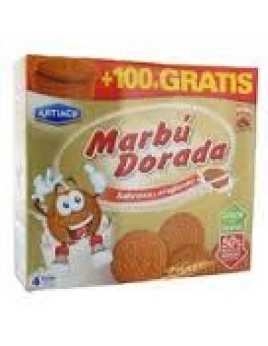 Caja galletas Marbú Dorada (800 )