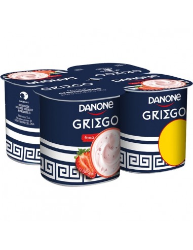Yogur griego fresa danone (pack 4)