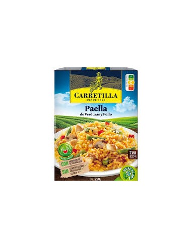 Paella de verdura y pollo  carretilla...