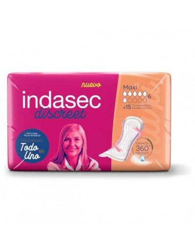 Compresas indasec discreet maxi (pack 15)