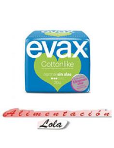 Compresas evax normal sin alas (20 u) - Imagen 1