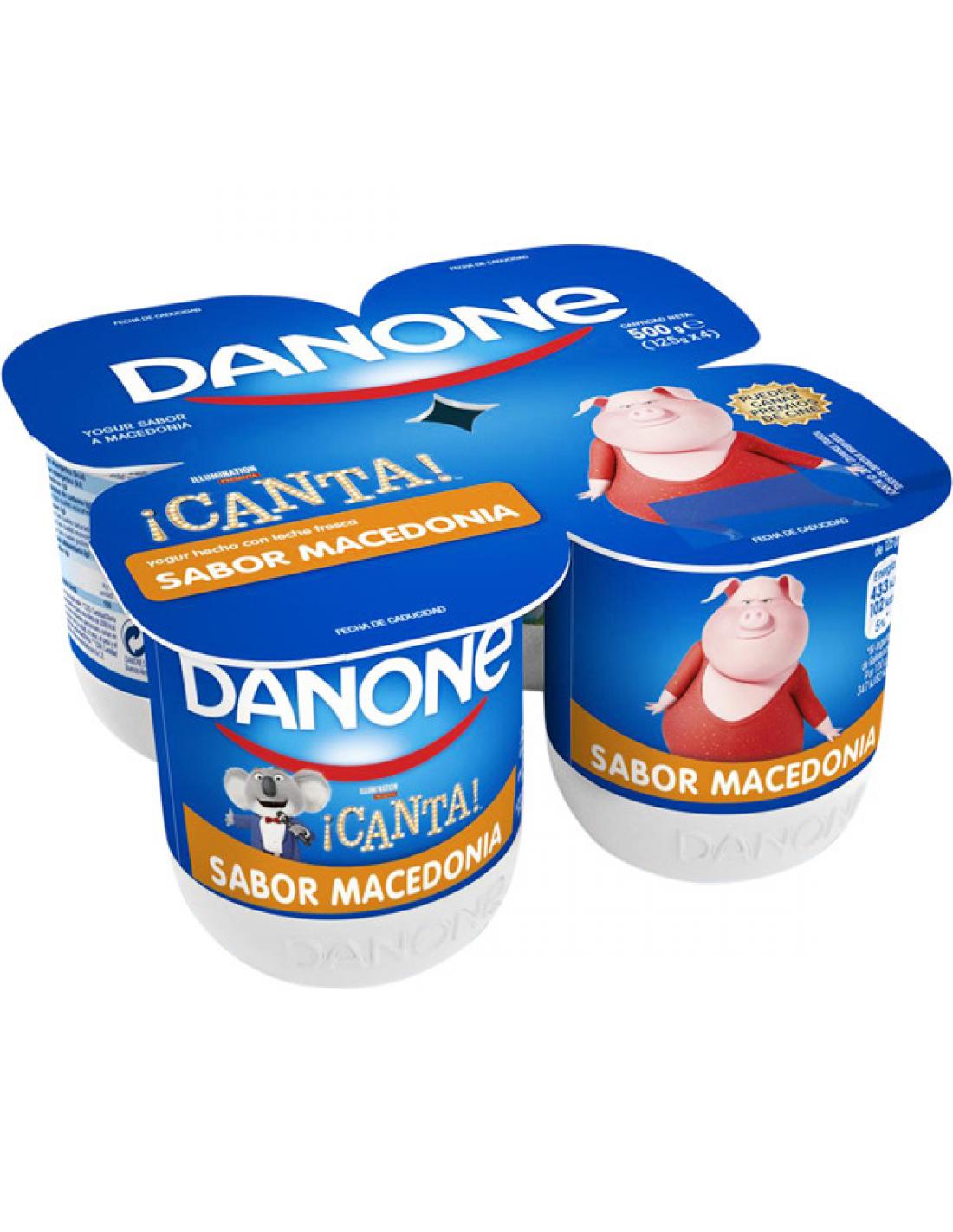 Yogur macedonia danone (pack 4